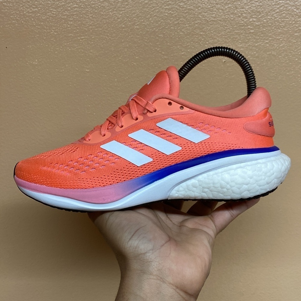Adidas Supernova 2 Running Sneakers “Coral Fusion / Cloud White / Beam Pink” - Picture 6 of 17